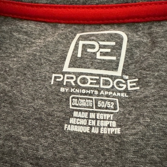 Pro Edge men’s XXLarge NC State red short sleeve quick dri shirt. - Picture 4 of 8